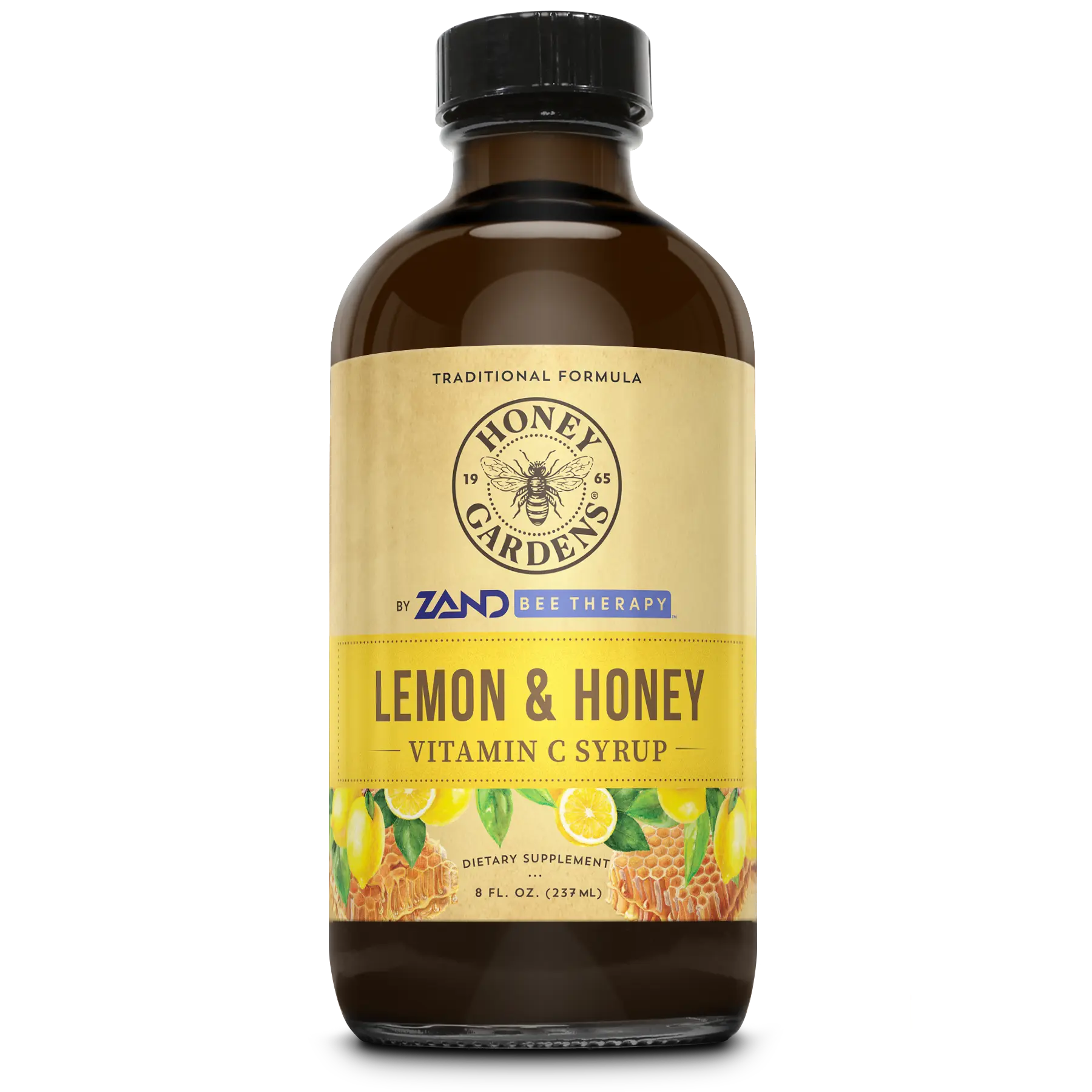 ZAND Lemon and Honey Vitamin C Syrup with Echinacea & Bioflavonoids for Wellness Support 160 mg Vitamin C 3 mg Zinc Dietary Supplement - Healthcare