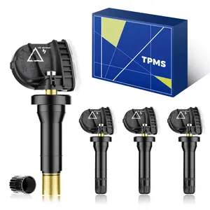 4PCS Pre-Programmed TPMS Sensor 433MHz- Compatible with Chevy, GMC, Cadillac & Buick - Silverado, Sierra, Terrain, Yukon, Lacrosse, Camaro, Cruze, Malibu-Tire Pressure Monitoring Sensor