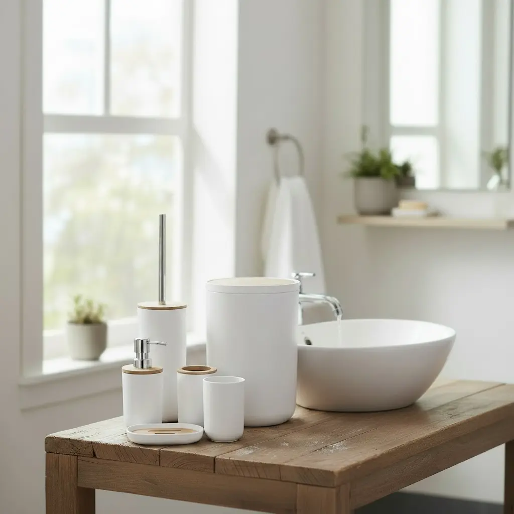 6 PC Bathroom Dustbin Set