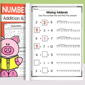 Preschool Addition & Subtraction Workbook, Daily Oral Arithmetic Practice, Formula Chart Included, Math Skill Development Book