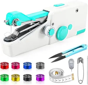 Handheld Sewing Machine, Hand Sewing Machine for Beginners, Battery Operated Mini Sewing Machines, Portable Sewing Machines for Various Fabrics, Sewing Kit for Fabric Clothing Kids Cloth Pet Clothes