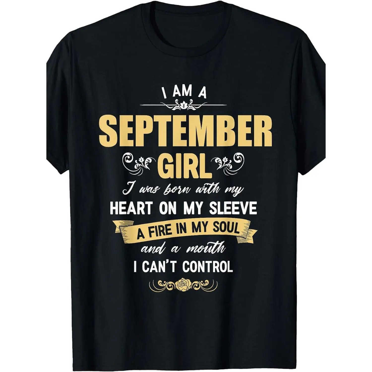 I'M a September Ladies Birthday TShirt Stylish Casual Apparel Tee for Women Celebrating September Birthdays with Exclusive Birthday Graphic Design