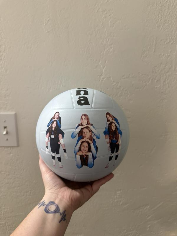Custom Volleyball with Photos & Name – Personalized Volleyball Gift – Senior Night, Team Gift, Sports Keepsake