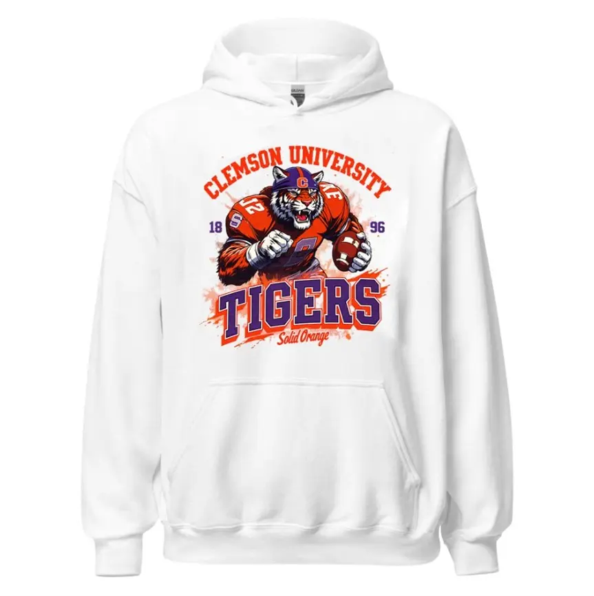 Clemson Football Hoodie, Classic Vintage Fan Gift