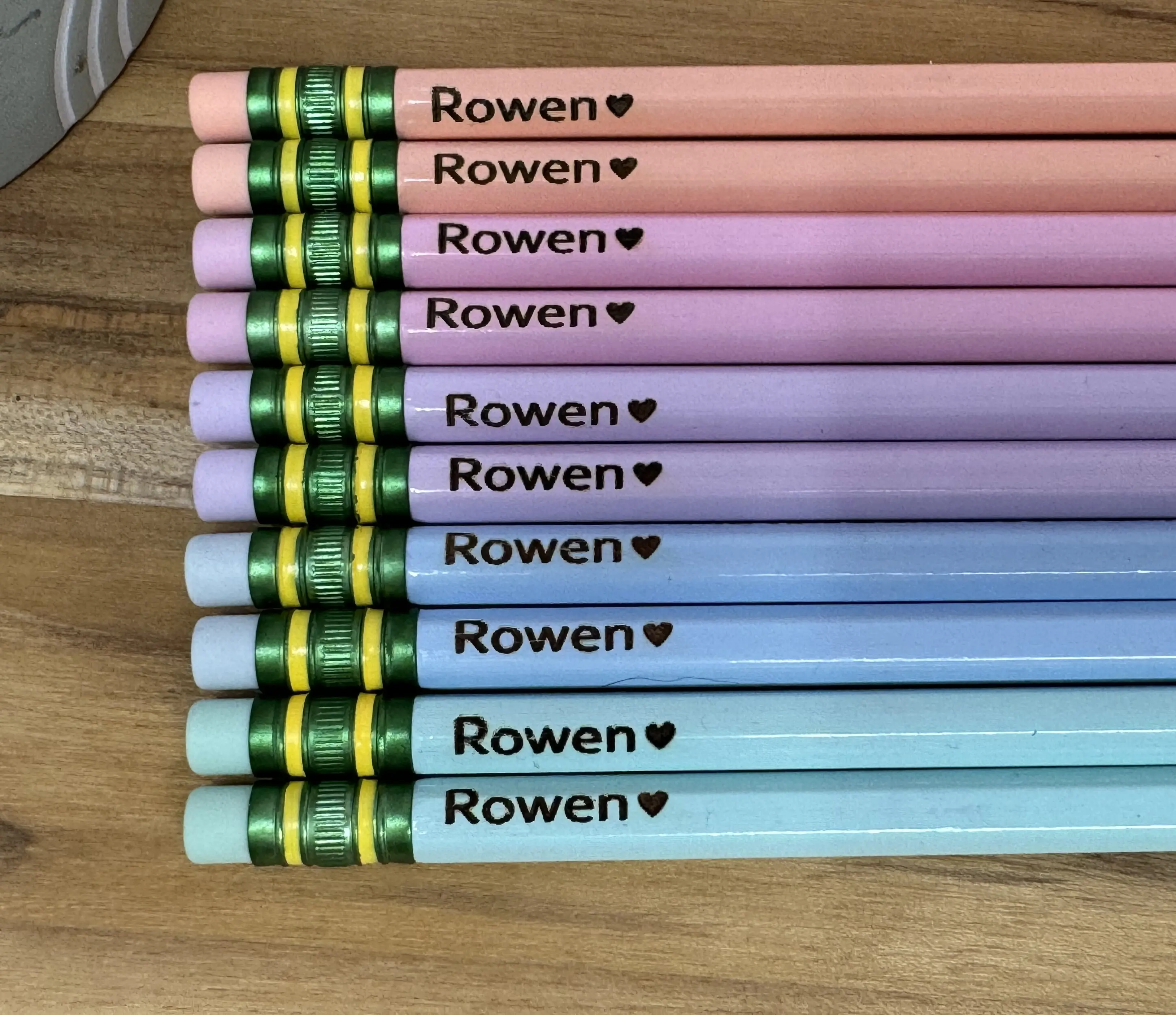 Personalized engraved pencils with child’s name
