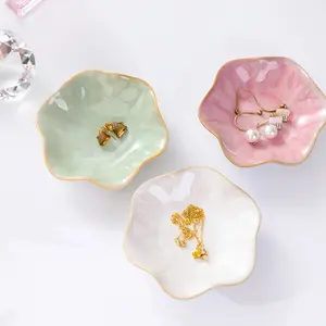 Leaf Shape Ring Dish Set, Ceramic Jewelry Tray, Necklace Earring Organizer, Perfect Gift for Mom Friends Sisters, Home Jewelry Organizer