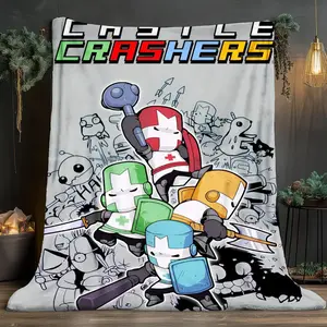 Castle Crashers Game Pattern Theme Soft and comfortable home blankets, small throw blankets, nap blankets, perfect Christmas gifts for friends and besties. Super soft heat-pressed blankets. Y2512230
