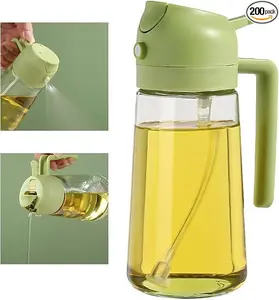 Multi-Function 2-in-1 Oil Dripper and Sprayer Kitchen Oil Dispenser for Cookware and Air Fryers Accessory for Salads, Grilling, Frying, and Baking