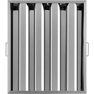 VEVOR Pack of 6 Hood Filters 19.5W x 24.5H Inch,  , 430 Stainless Steel 4 Grooves Commercial Hood Filters, Range Hood Filter for Grease Rated Commercial Kitchen Exhaust Hoods