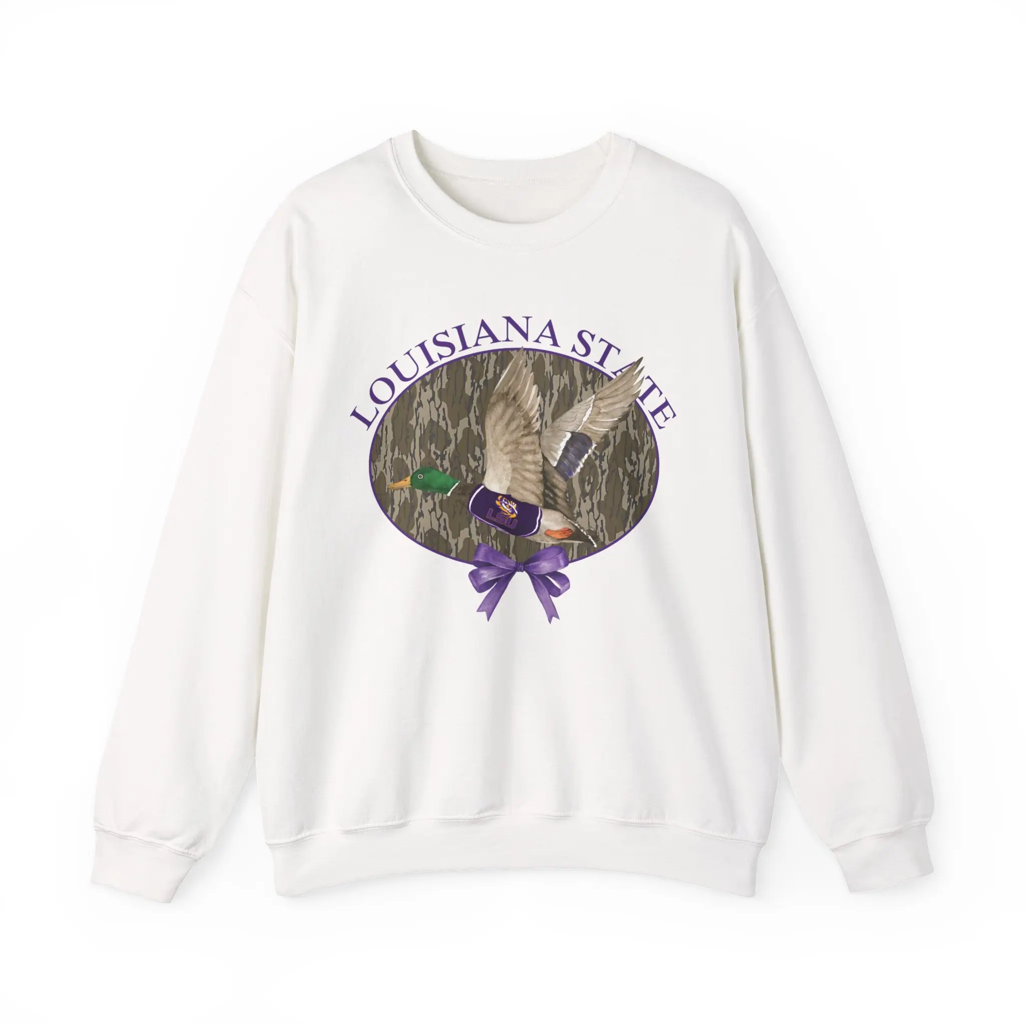 Louisiana State Graphic Sweatshirt, Unisex Crewneck, Cozy Casual Apparel, Gift for Students, LSU Pride, Layer for Fall