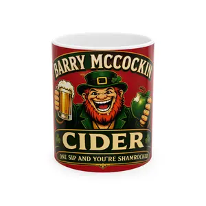 Barry McCockin Cider Mug | Leprechaun Beer Apple Stout Graphic