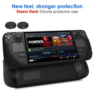 mtomatovr Bestsellers for Steam Deck Silicone Case Accessories Button Caps & Protective Cases for Enhanced Grip and Durability