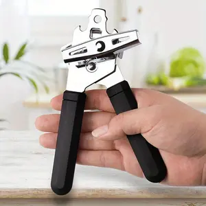 1pc Stainless Steel Can Opener Multi-function Handheld Can Opener, Bottle Opener, Multi-purpose Beer Can Opener, Simple Kitchen Tool