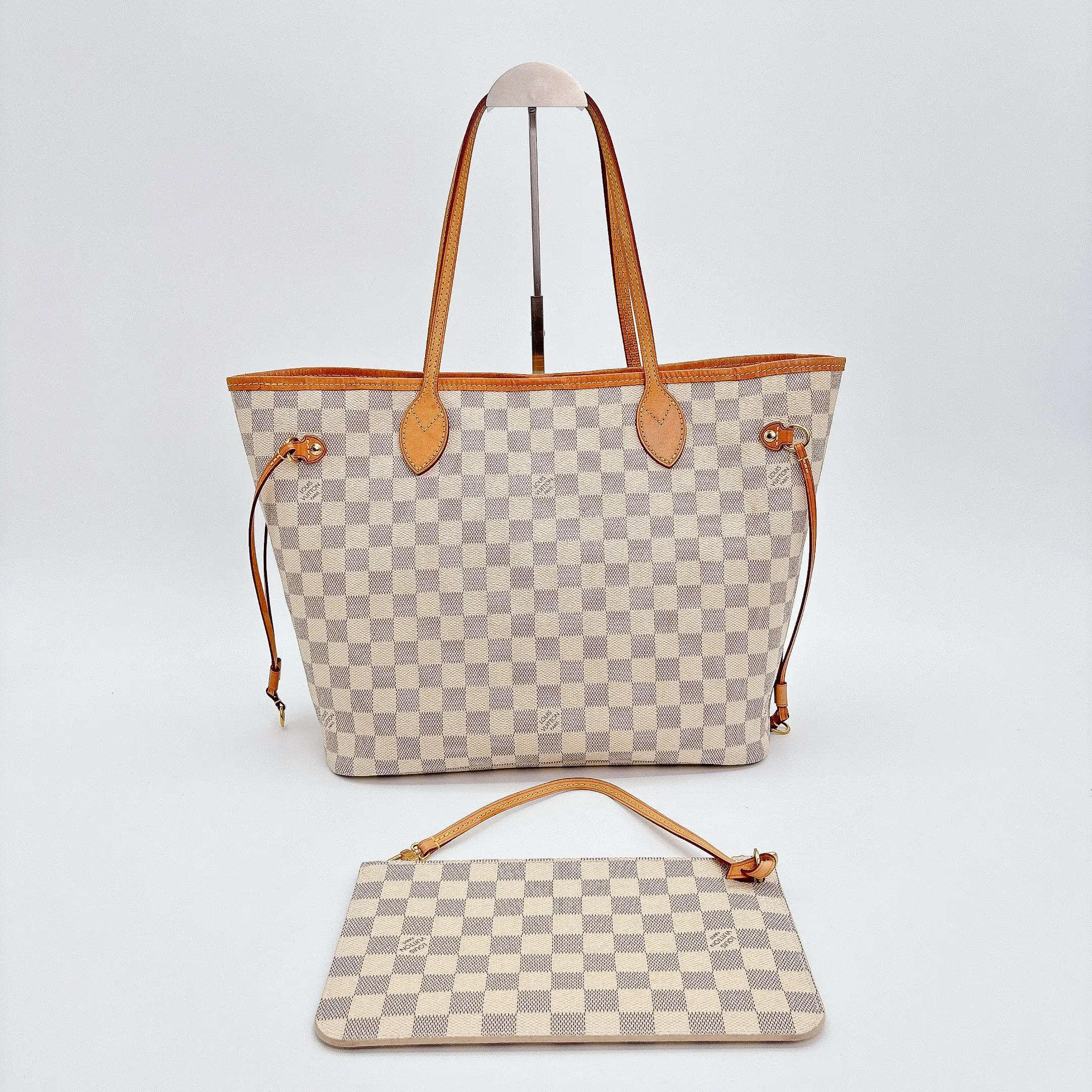 Pre-owned Louis Vuitton Damier Azur Neo Neverfull MM