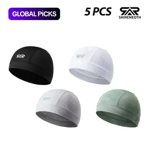 Shinemeoth VALUE PACK Quick Dry Cycling Caps - Ultra-Lightweight & Sweat Wicking Helmet Liners, Non-Fade Cationic Fabric Breathable Skull Caps for Biking & Running