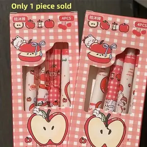 4pcs Automatic Pencils with Erasers, 0.5mm Durable Writing Tools, Cute Mechanical Pencils for Office, School Supplies, Gift Ideas