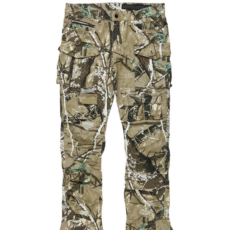 Gentry Tree Camo Stacked Flare Jean