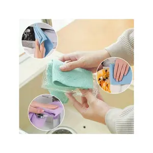 XFH 1 Roll 50 Pieces/ Reusable Microfiber Cleaning Cloth, Super Absorbent Durable Dishcloth, Replace The Washing Towel, High-Efficiency Cleaning Multipurpose Towels, Hand Tear Dish Towel, Wet And Dry Use Cleaning Cloth, Suitable For Car, Ki