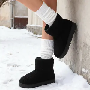 Women's Comfort Warm Faux Fleece Fuzzy Ankle Bootie Slippers Plush Lining Slip-on House Shoes Anti-Slip Sole Indoor/Outdoor ross dress for les suggs finds ultra mini boots NWJX