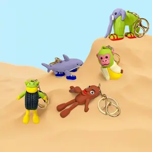 Italian Brainrot Keychains,Tralalero Tralala Keychain,Tung Tung Tung Sahur Animals Keychains,Funny Italian Brainrot Meme Shark Figurine Key Ring