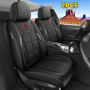 Enhance Comfort 2PCS Car Seat Cover - Waterproof Stain Resistant Easy to Clean PU Leather Full Coverage for Front Row Anti Fouling Protection