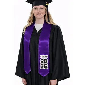 Purple "Class of 2025/2026" Graduation Stole