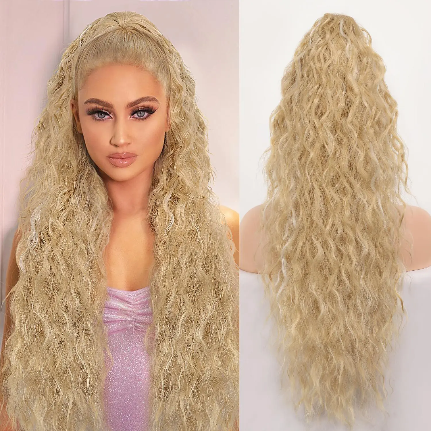 Golden Blonde with Bleach Blonde Highlights