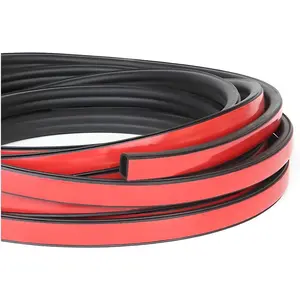D Shape Weather Stripping, Car Door Edge Rubber Seal Strip, 3M Self Adhesive Hollow Weatherstrip, Soundproof Weather Sealing Strip for Auto Truck Motor Door Cover Trunk Window (26.25Ft)