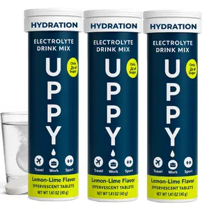 Uppy! Original Electrolyte Hydration Drink Mix Tablets 3-Pack – Jet Lag & Daily Hydration Lemon-Lime