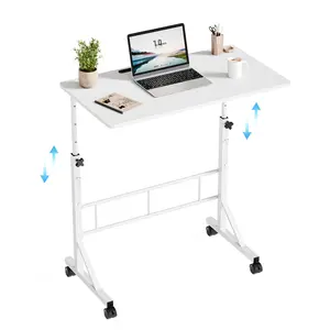 Standing Desk Adjustable Height, Mobile Stand Up Desk with Wheels Small Computer Desk Rolling Desk, Portable Laptop Desk Standing Table Home Office Desks