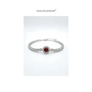 PLATINUM PLATED RED MOISSANITE 1.0CTW VVSD Color
