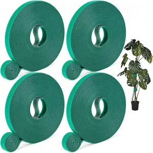 4 Roll  Ties Garden Tape, 131 Ft Green  Ties for Climbing , 1/2'' Twist Ties for ,  Nylon  Support Gardening Tape for Growing,,Office