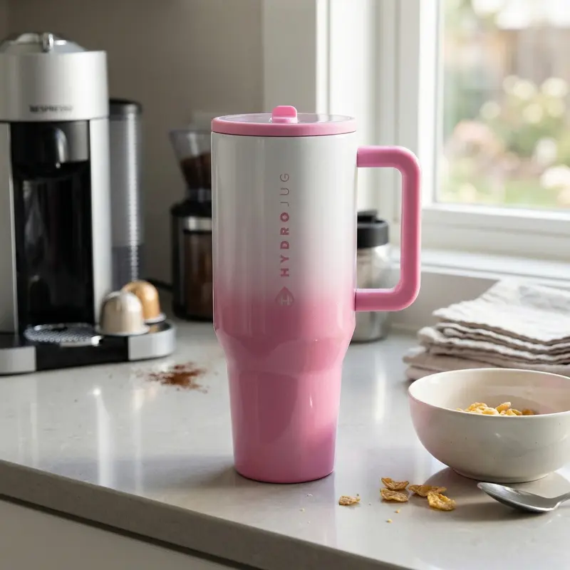 HydroJug Tumbler Pink Gingham HOT TREND Limited Edition