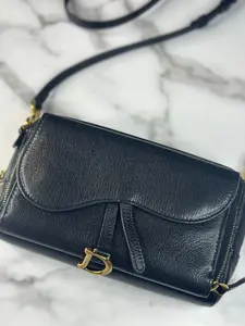 Pre-owned Christian Dior Saddle Double Pouch Crossbody Bag