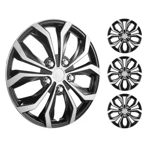 VEVOR Wheel Rim Cover Hubcaps, 15 in Diameter, Sturdy Durable Scratch-Resistant Hubcap with Snap Valve Nozzle Hole, ABS PC Hubcap with High Rigidity Less Wind Drag, Fits for All Weather UseVEVOR Super Brand Day