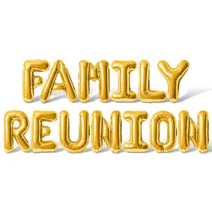 Letter Balloons - FAMILY REUNION 16" Inch Alphabet Letters Foil Mylar Balloon Family Reunion Party Banner