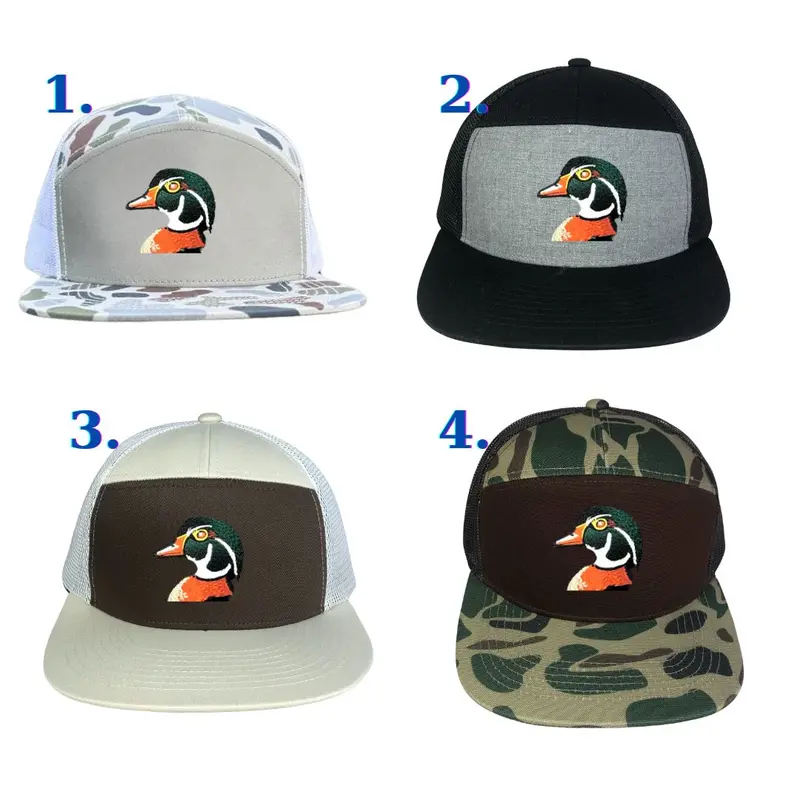 Retro Head Duck Camo Trucker Hat Collection - Durable Camouflage Design for Outdoor Activities, Comfortable Fit, Versatile Style