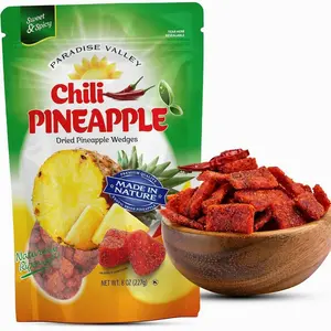 Dried Chili Pineapple Original Flavor,100% Vagan, Non-GMO, Glutten Free (All Natural Ingredients) Reseable Bag (8 OZ)