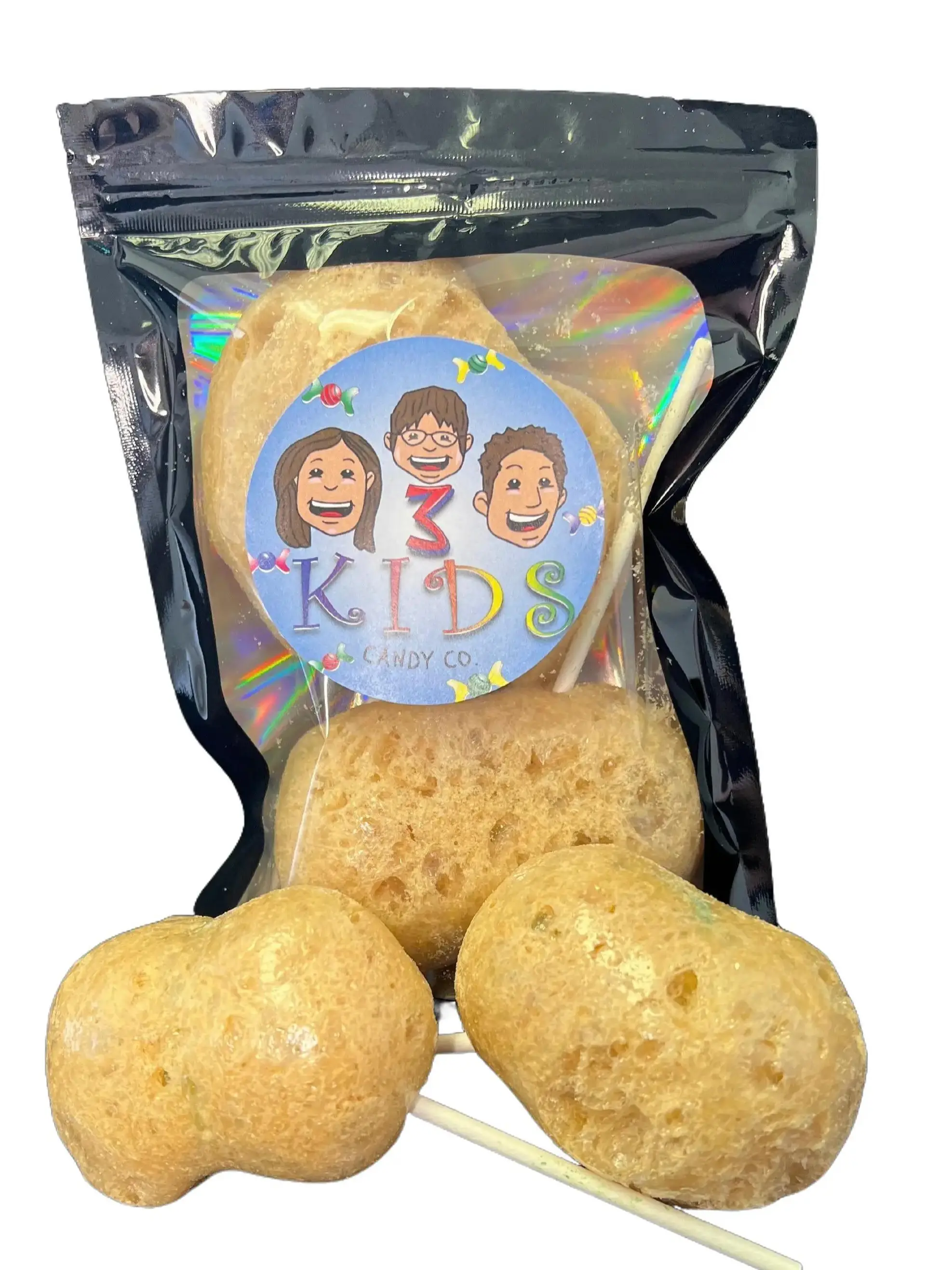 Freeze Dried Candy - Caramel Apple Sucker by 3 Kids Candy