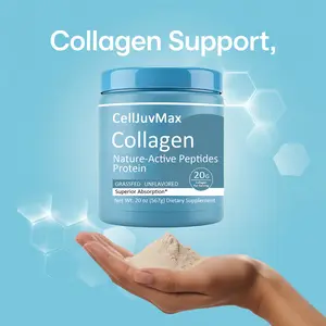 CellJuvMax Collagen Powder 22oz Super Hair Skin & Nails with 18 Essential Amino Acids for Daily Nutrition Grassfed Protein Supplement