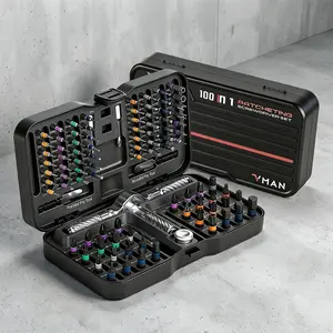 100-In-1 Ratchet Screwdriver Set, Magnetic Power Tool, 40nm Torque, H6/h4 Bits, Ideal Gift for Valentine's Day, DIY Repair Kit