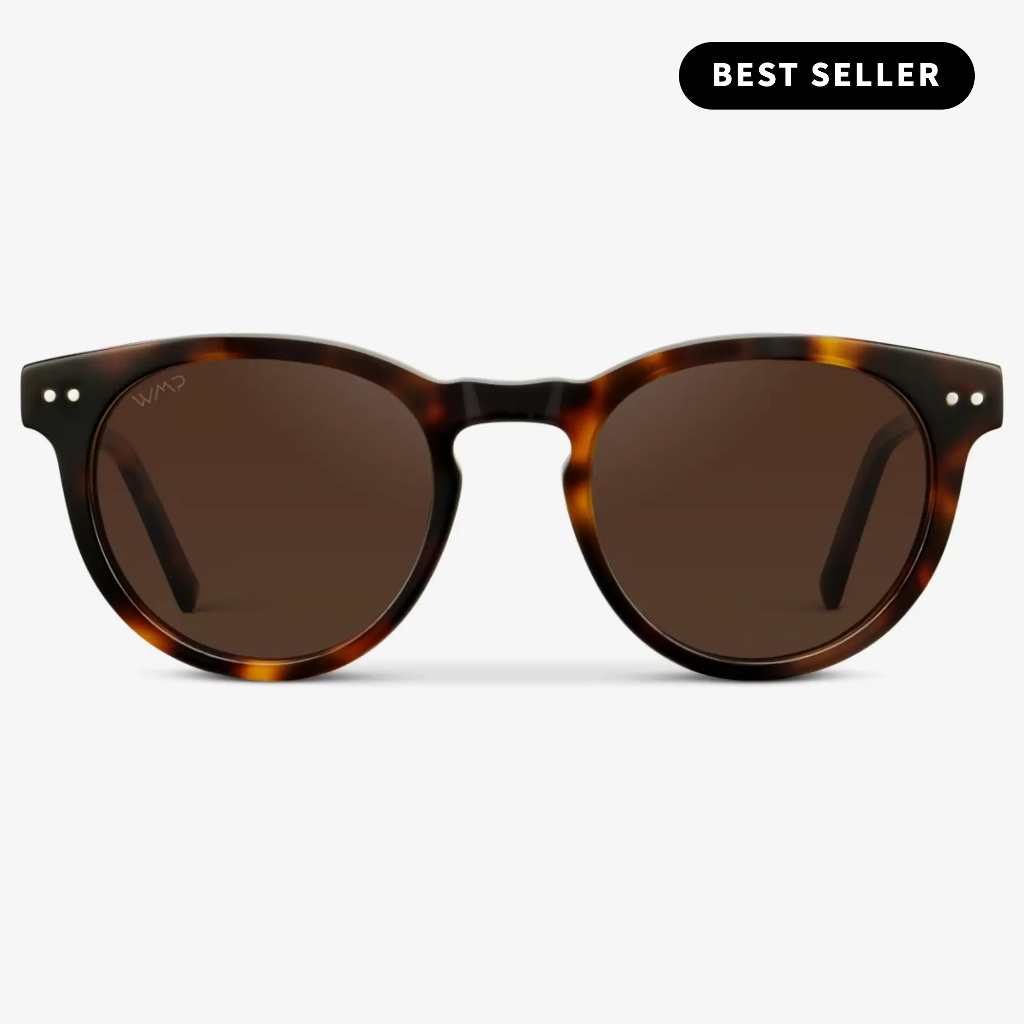 WMP Eyewear Tate Polarized Round Sunglasses – Classic Retro Unisex Frame, 100% UVA/UVB Protection