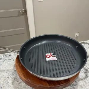 Antiadherente 12” Sartén with Grill Pattern for Even Cooking