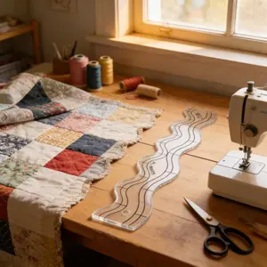 Clear Acrylic Quilting Template - Precision Sewing Ruler for Patches and DIY Crafts