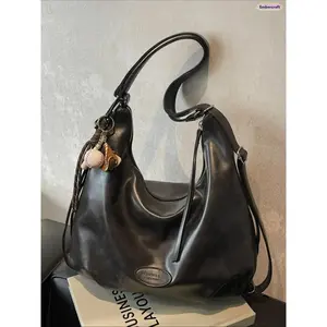 Women's Vintage Crinkle Leather Casual Large Backpack - Roomy Leather Crossbody Bags, Stylish Versatile Shoulder Bag Crossbody, Trendy Commuter Purse for College, Ideal Women's Purses