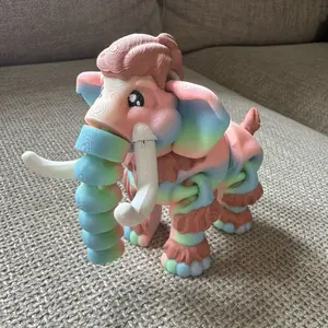 3D Printed Articulated Elephant Fidget Toy - Desktop Accessory, Gift for Fidgeters