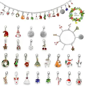 Charm Bracelet Advent Calendar 2024 DIY Bracelet Making Kit 24 Days Christmas Countdown Calendar for Girl Kids Teens