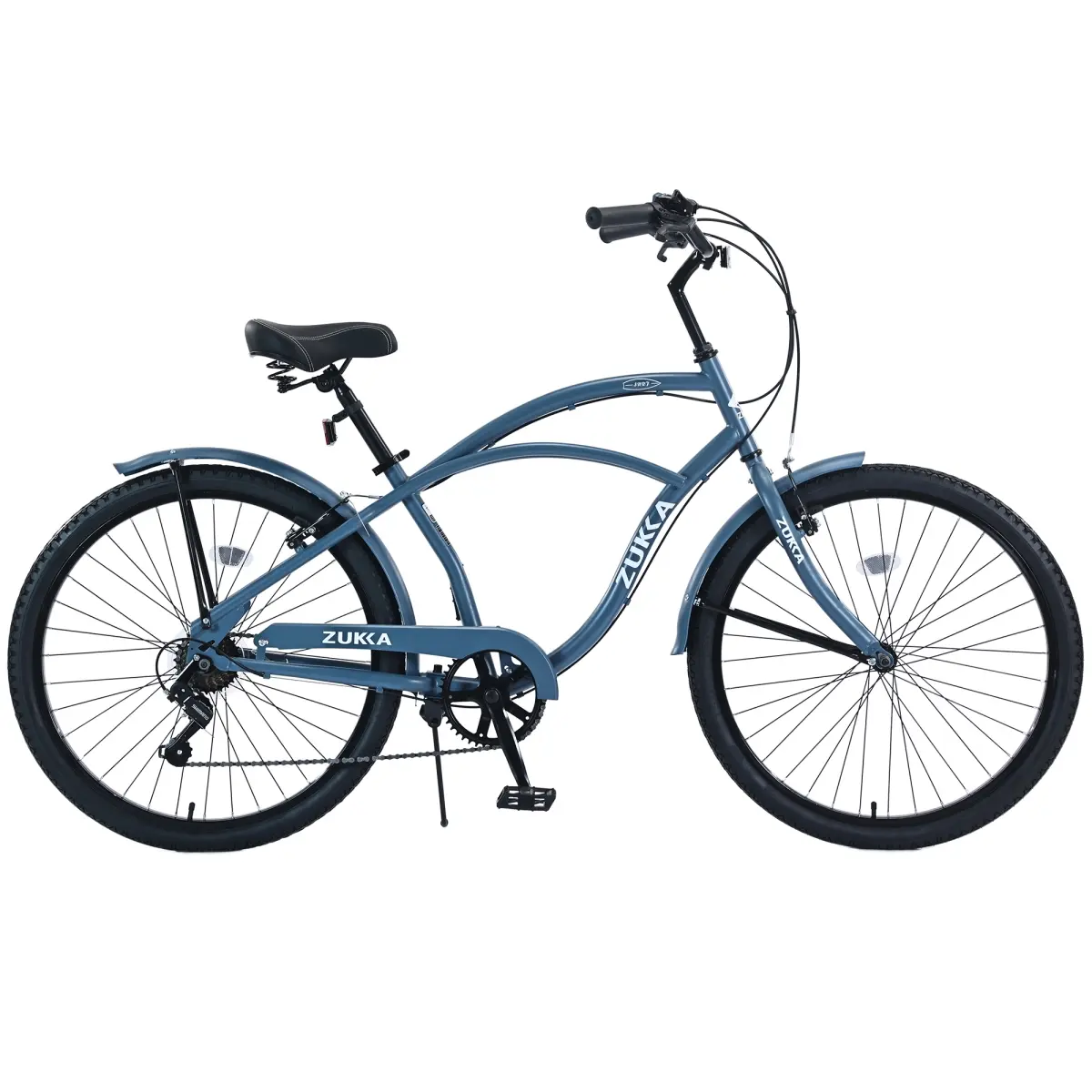 Direct Wicker UBS-W1019116866 Male 26 in Beach Cruiser Bicycle, Shimano 7-Speed, Steel Frame, 36.31 lb, Bicycle Manual Included, Blue