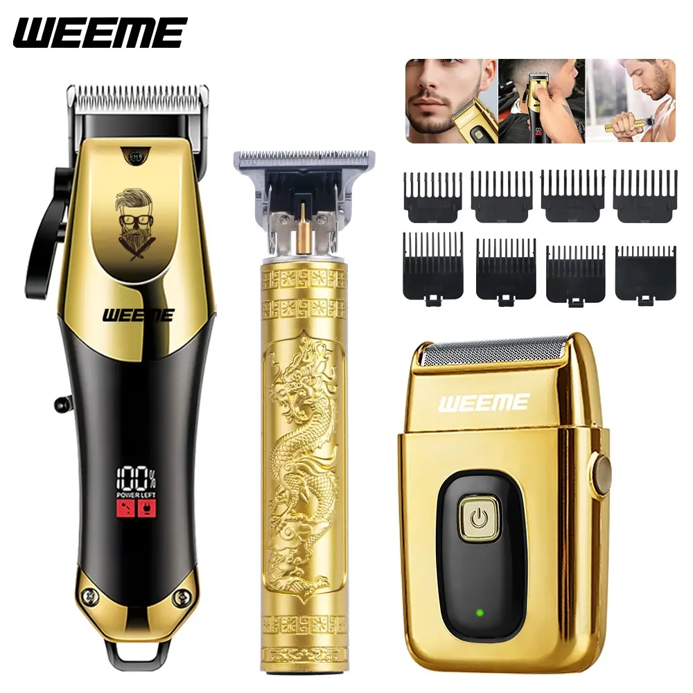 Men's Hair Clipper Set, 3-in-1 Hair Cutting & Shaving Trimmer Kit, USB Rechargeable, Exclusive Men's Grooming Set, Perfect for Home and Travel, Ideal Festival Gift, Cordless Clippers Set, Hair Trimmers