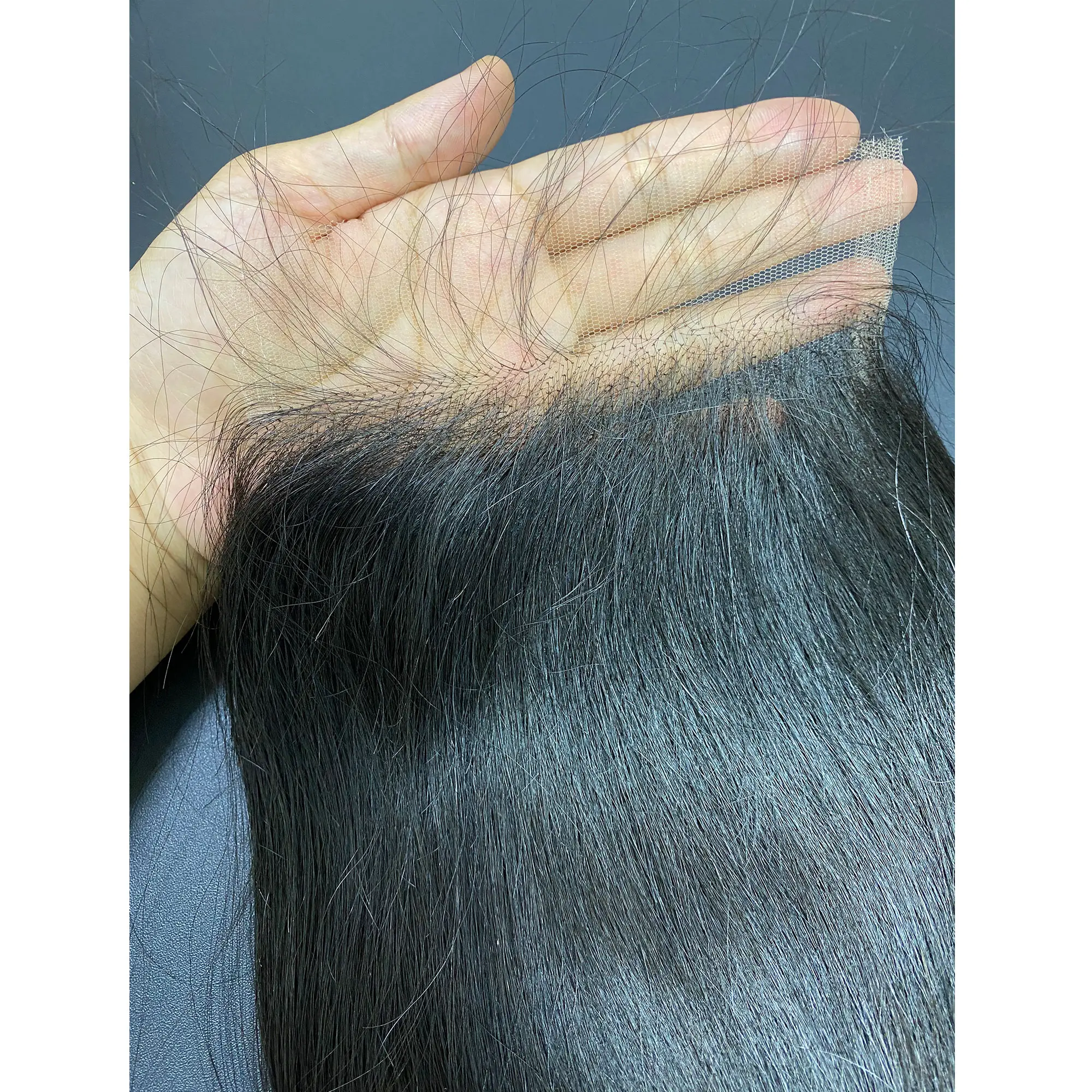 【TIMIA】5x5 Raw Hair HD Lace Closure, Pre-plucked Straight Human Hair Closure 0.10mm Ultra-thin Melted Invisible Swiss Lace Small Single Knot 12 14 16 18 20 Inch